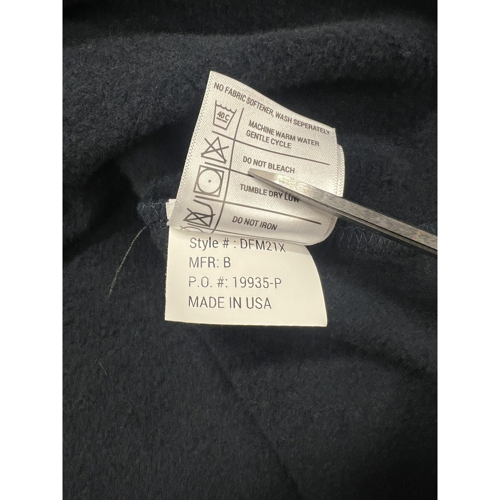 DragonWear Pullover Mens 3XL Blue Flame Resistant Fleece 1/4 Zip Mock Neck - Picture 7 of 9